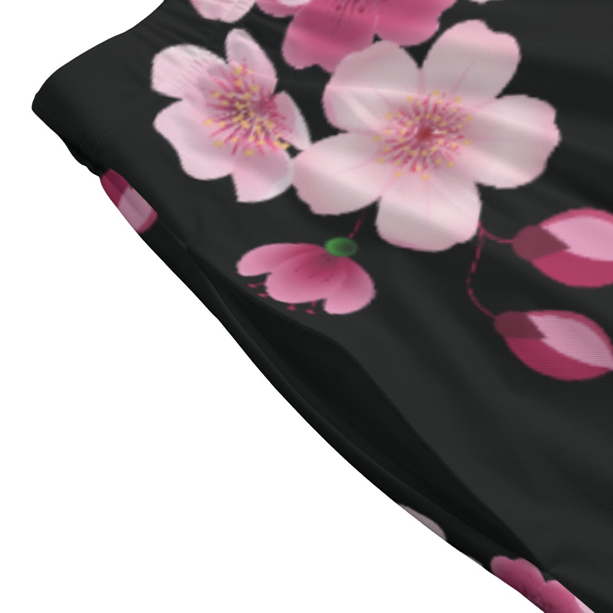 Cherry Ribbon Women's Long Maxi Skirt With Pockets
