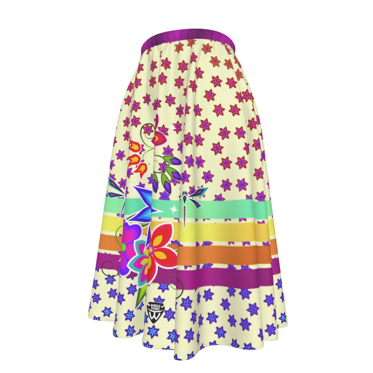 Garden Dragonfly Maxi-Printed Ribbon Skirt