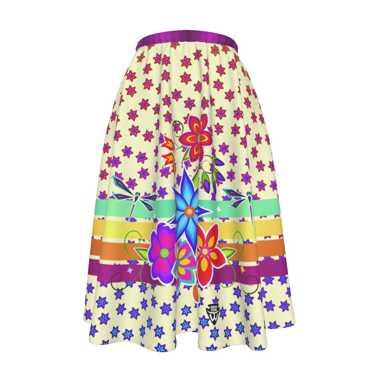 Garden Dragonfly Maxi-Printed Ribbon Skirt