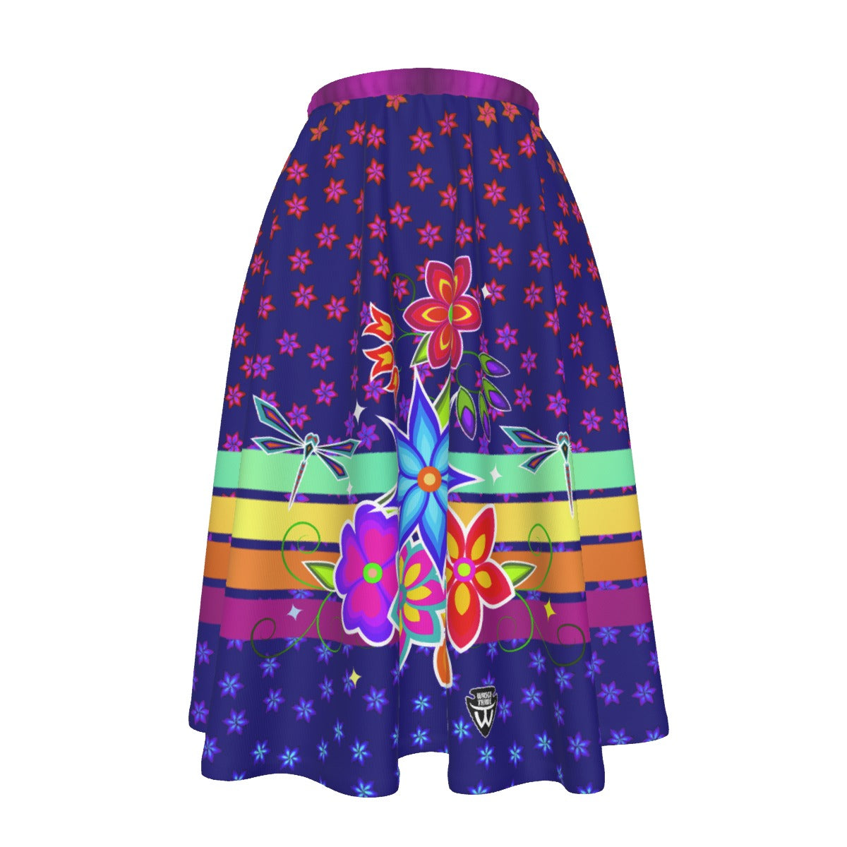 Garden Dragonfly Maxi-Printed Ribbon Skirt