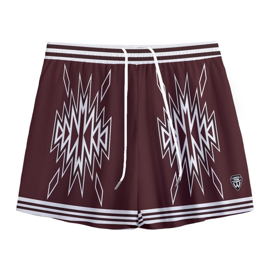 Geo Eclipse Shorts- Maroon