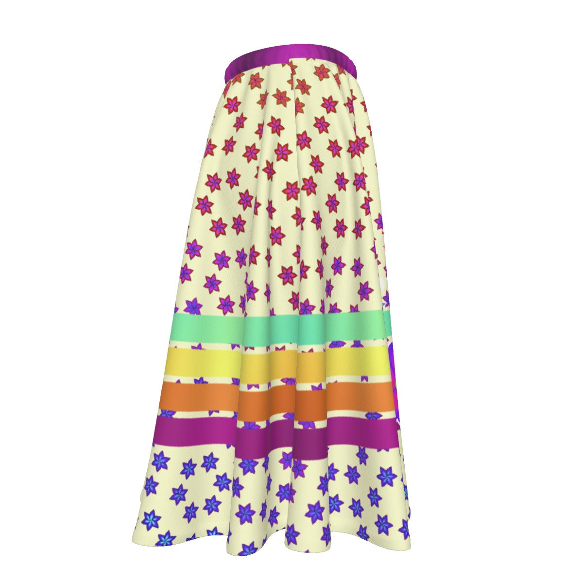 Garden Dragonfly Maxi-Printed Ribbon Skirt