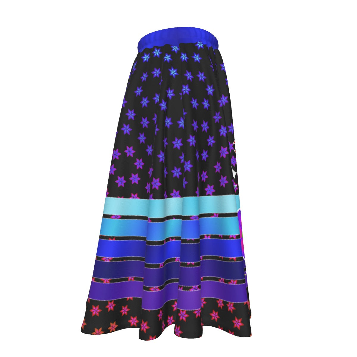 Garden Dragonfly Maxi-Printed Ribbon Skirt