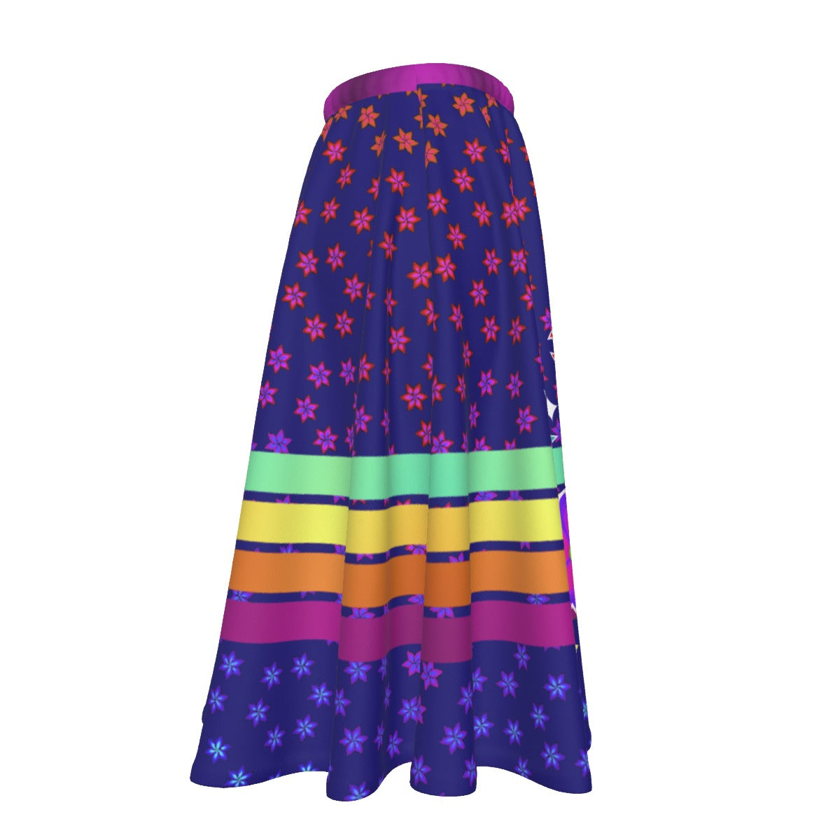Garden Dragonfly Maxi-Printed Ribbon Skirt