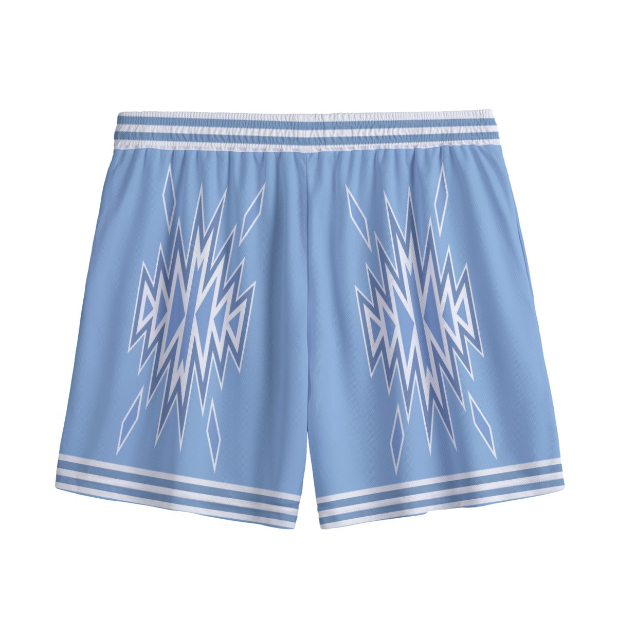 Geo Eclipse Shorts- Baby Blue