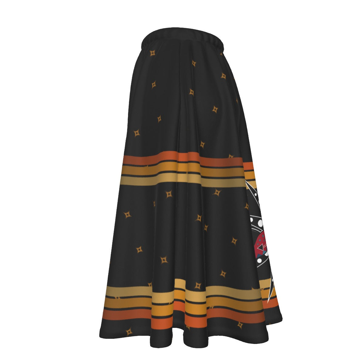 Golden Star Horse Women's Long Maxi Skirt With Pockets