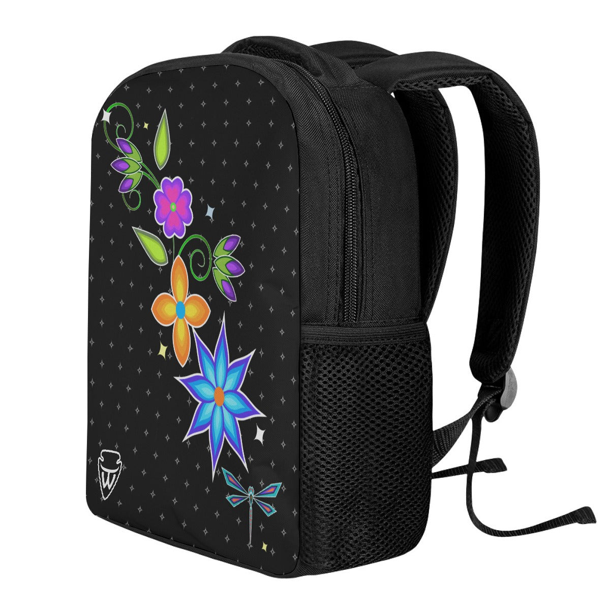 Star Floral Backpack - Black(POD)