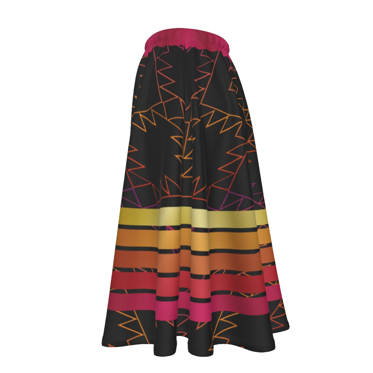 Golden Hour Women's Long Maxi Skirt With Pockets