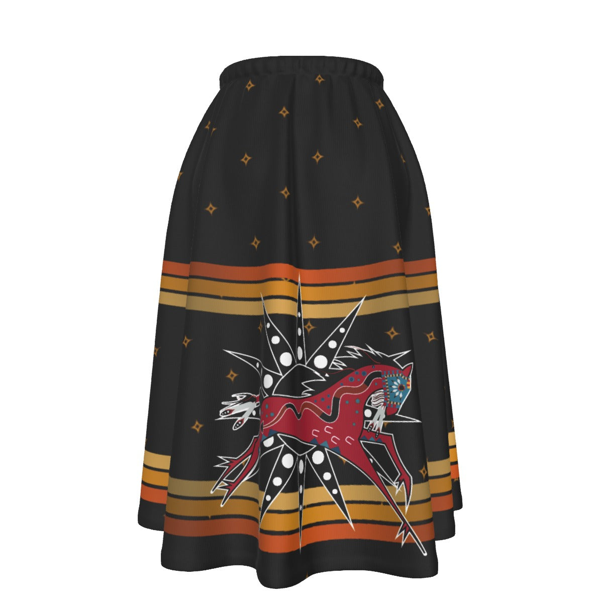 Golden Star Horse Women's Long Maxi Skirt With Pockets