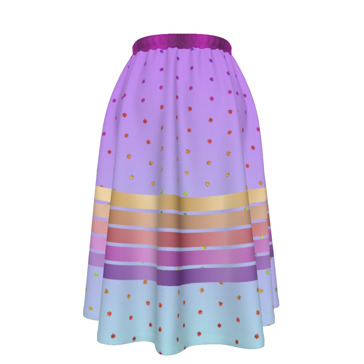 Floral Spark Women's Long Maxi Skirt With Pockets
