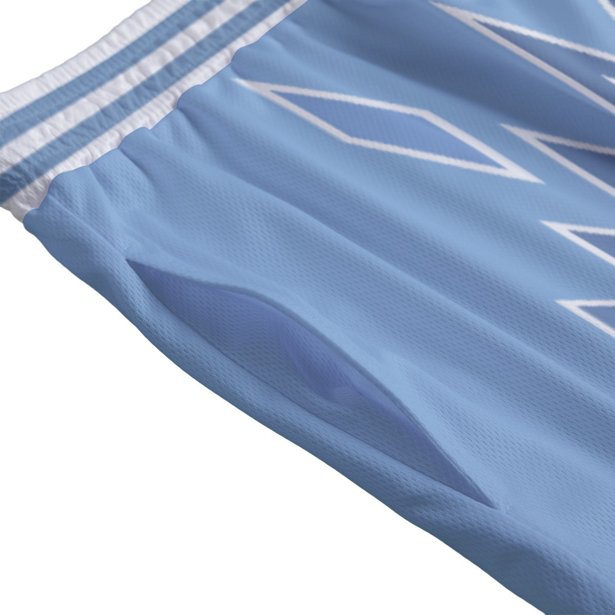 Geo Eclipse Shorts- Baby Blue