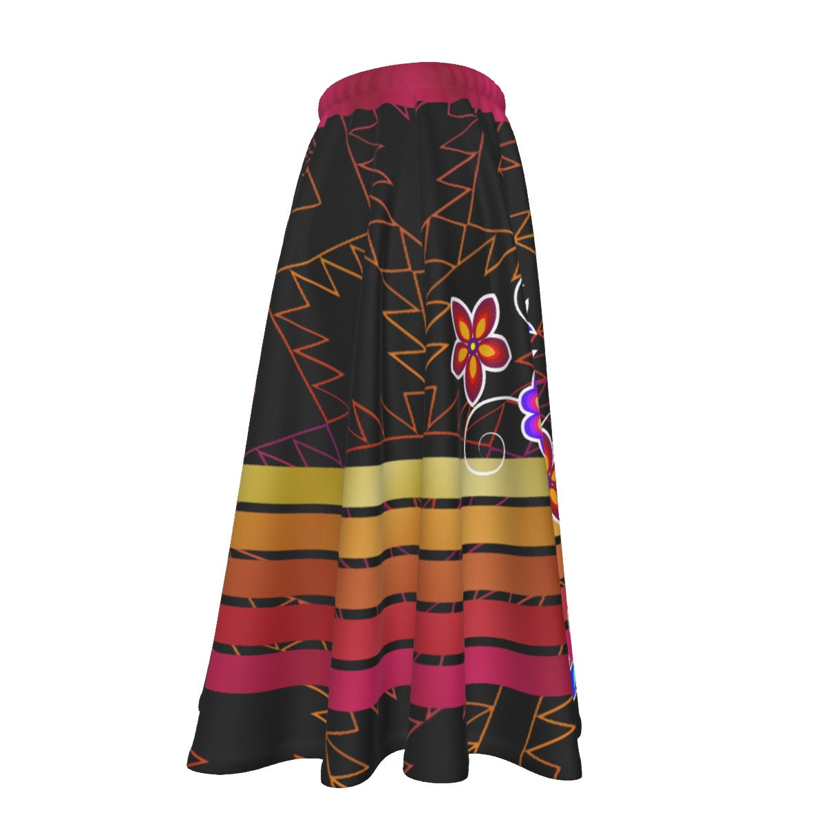 Golden Hour Women's Long Maxi Skirt With Pockets