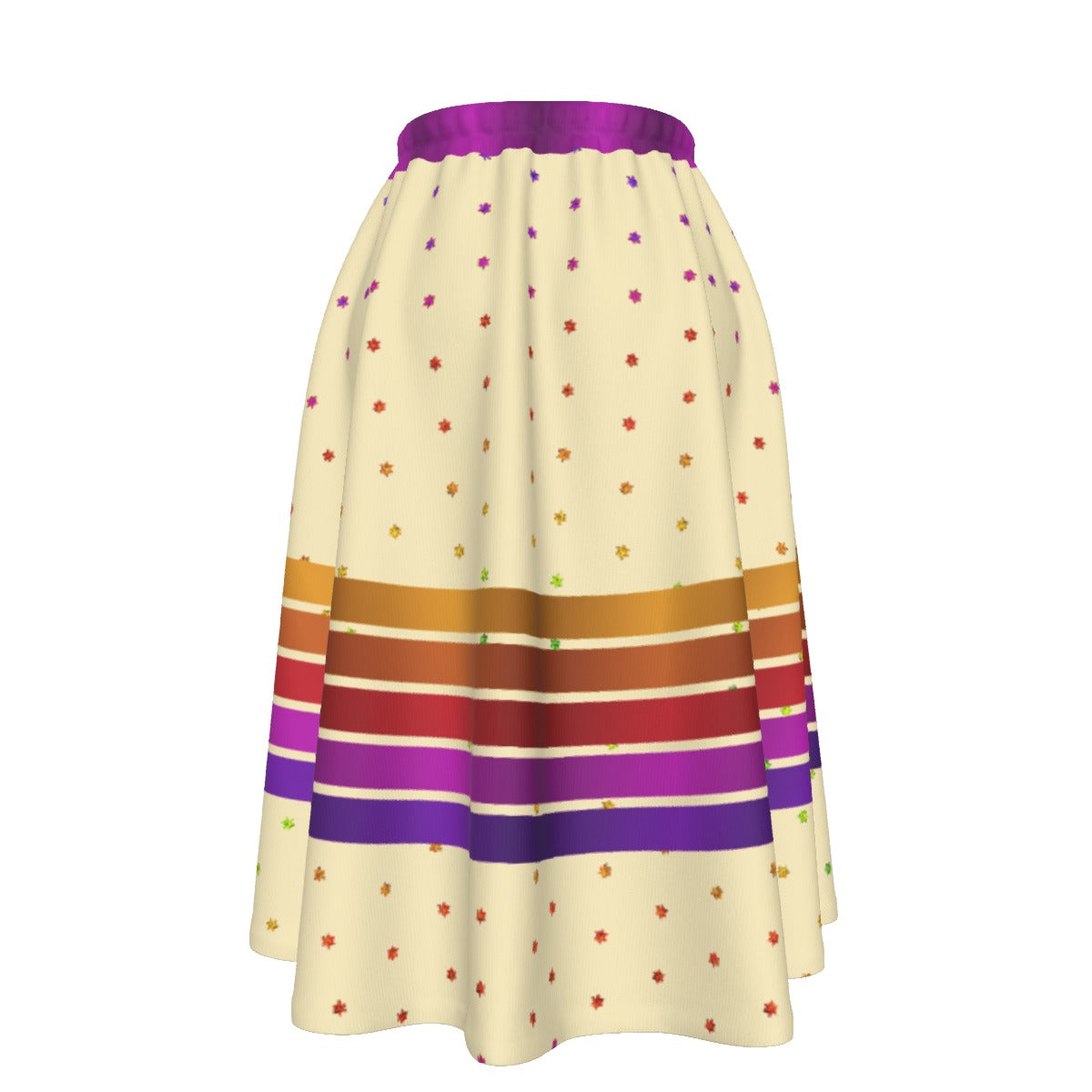 Floral Spark Women's Long Maxi Skirt With Pockets