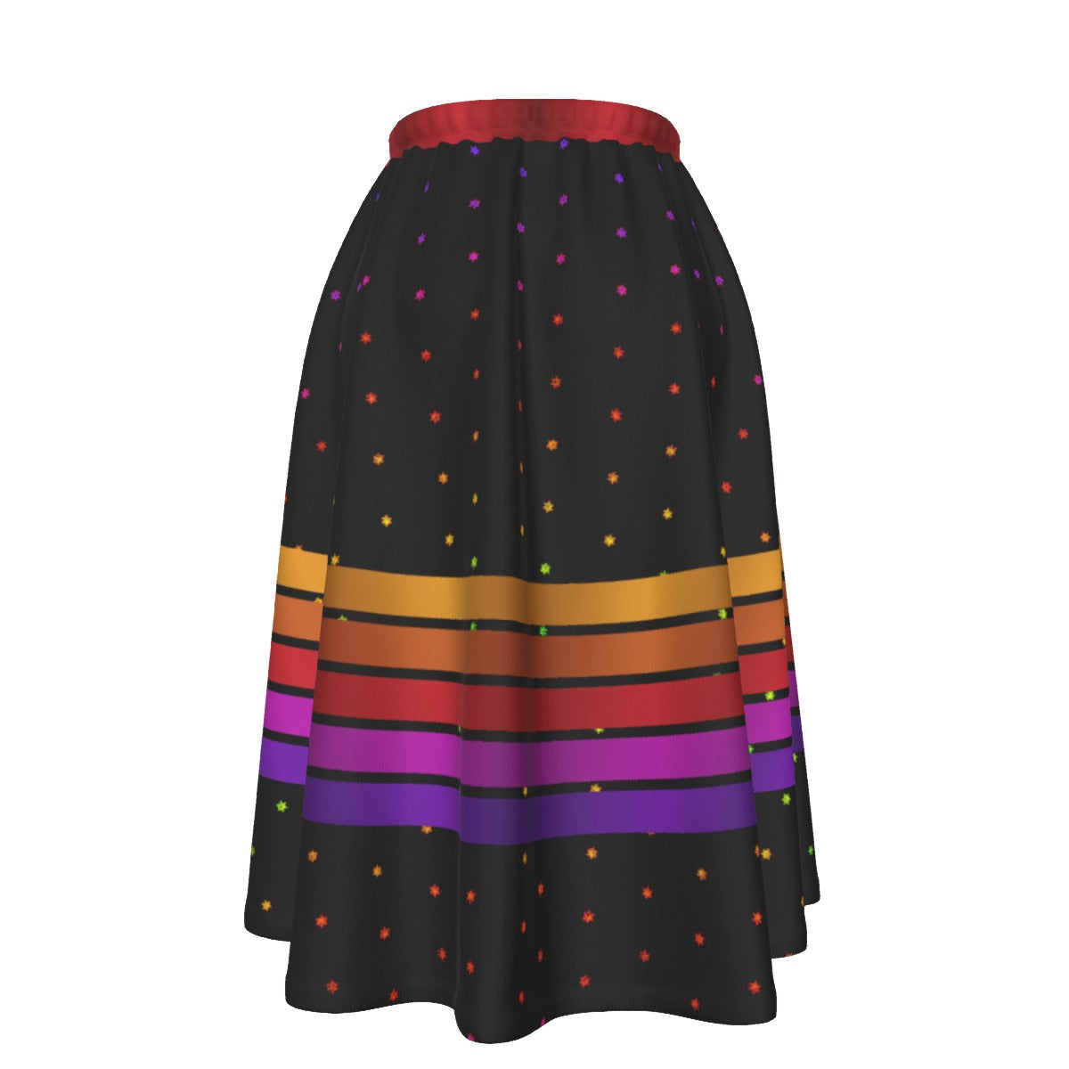 Floral Spark Women's Long Maxi Skirt With Pockets