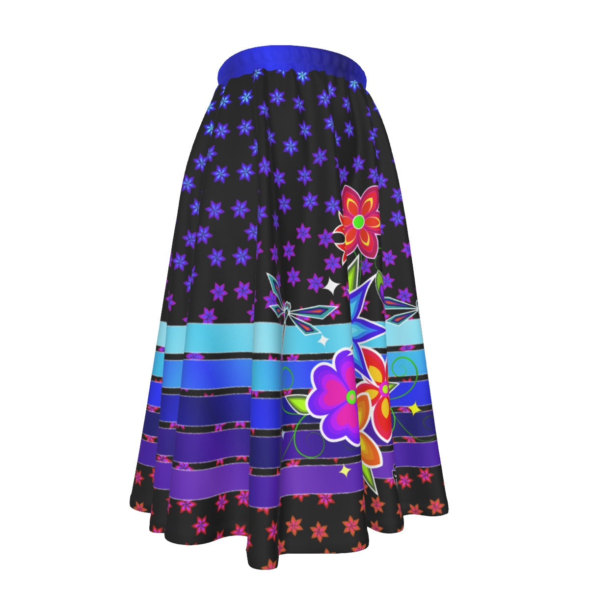 Garden Dragonfly Maxi-Printed Ribbon Skirt