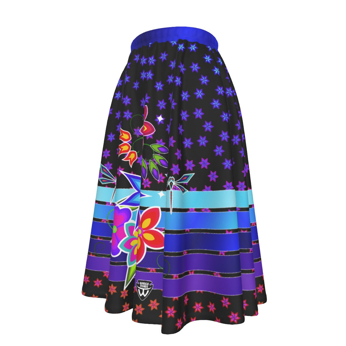 Garden Dragonfly Maxi-Printed Ribbon Skirt