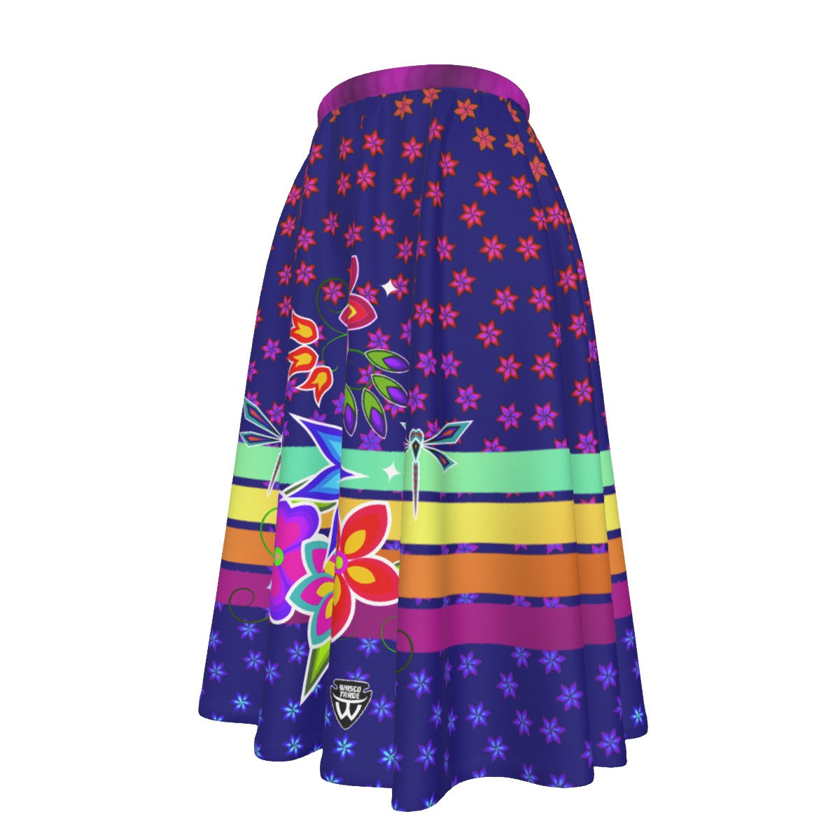 Garden Dragonfly Maxi-Printed Ribbon Skirt